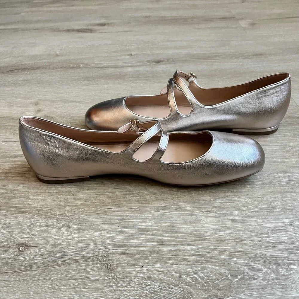 Coach Whitley Mary Jane Ballet Flats Rose Gold SZ 9.5 NWOT - Picture 6 of 8